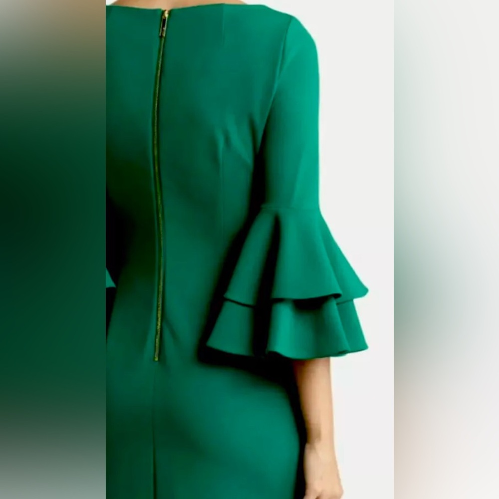NWT CALVIN KLEIN BELL SLEEVES SHEATH DRESS - Picture 3 of 5